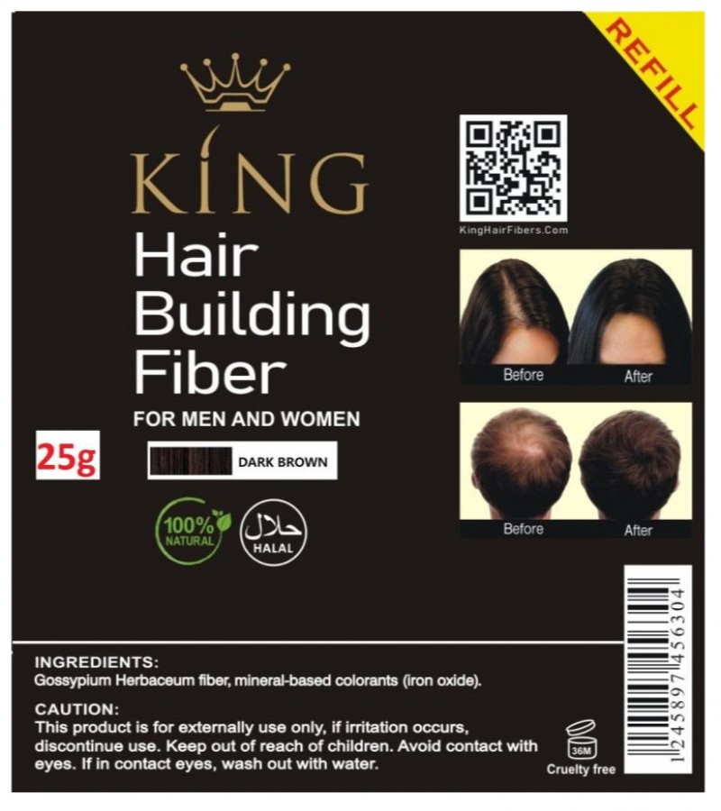 Hair Building Fibers Dark Brown Refill 25 Gram Refill Your Existing Fiber Bottle