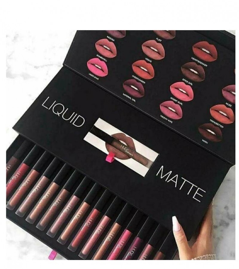 Huda Beauty Matt Lip Gloss Kit 16 Pcs